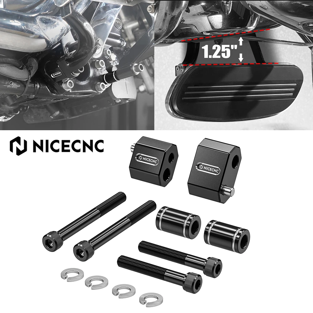 

NICECNC For Harley Road Glide Street Glide Special /CVO 2014-2024 Road King Electra Glide Driver Floorboard Extenders Kit