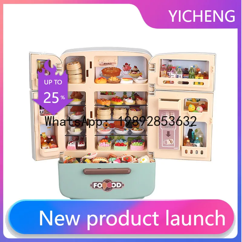 

Children's Toy Simulation Refrigerator for Girls and Boys, Large Kitchen Mini Food Play House Gift, Educational