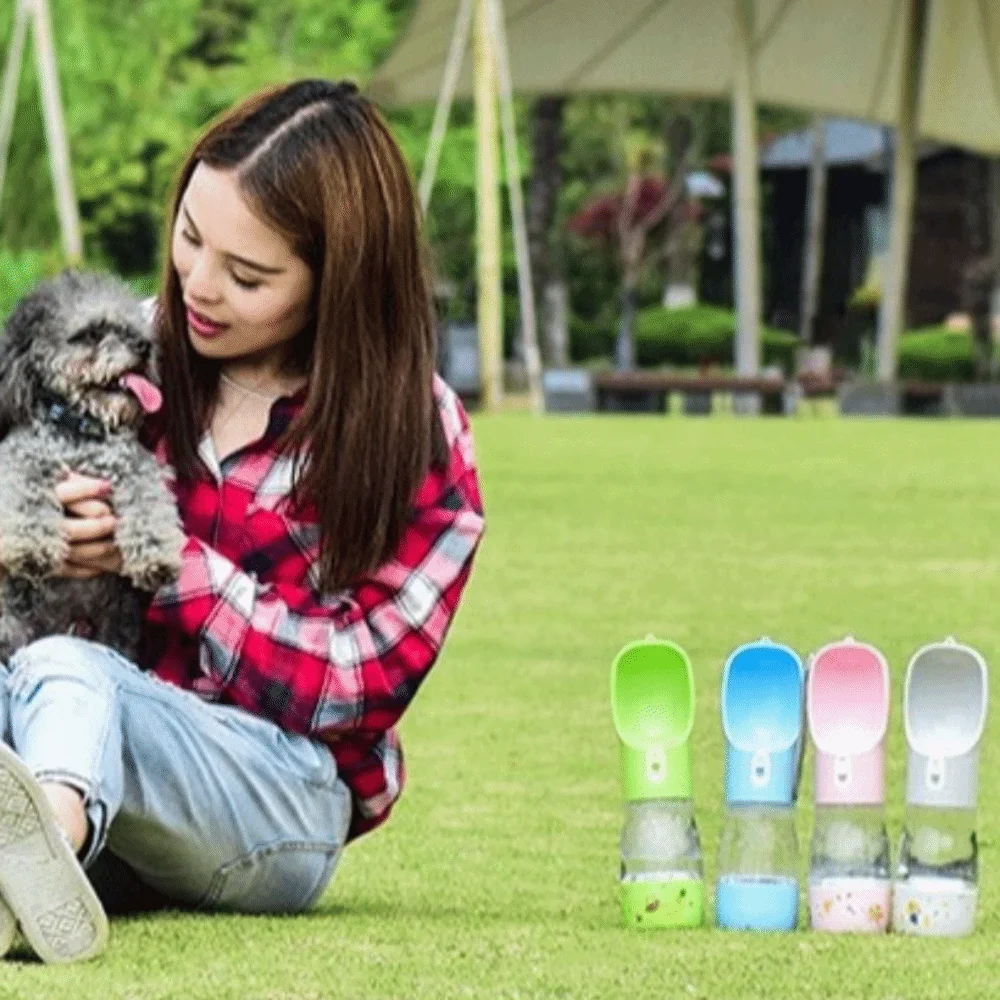 

Pet Supplies 2-in-1 Pet Water Bottle Leakproof Plastic Pet Drinking Feeder Portable Pet Food Feeder for Cats and Dogs