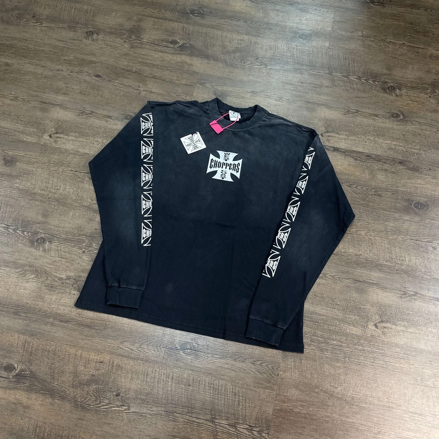 Yao Fashion Oversize Loose Luxury Streetwear High Quality Brand Casual Long Sleeve Tops Tee  Vintage Washed T Shirt For Men