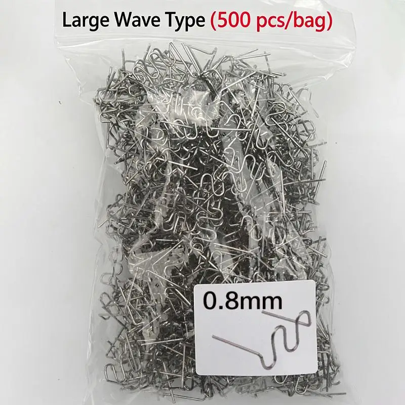 500Pcs Plastic Repair Welding Hot Stapler Pre Cut Wave Staple 0.6Mm 0.8Mm Big Wave Sheet Metal Repair Tool Kit
