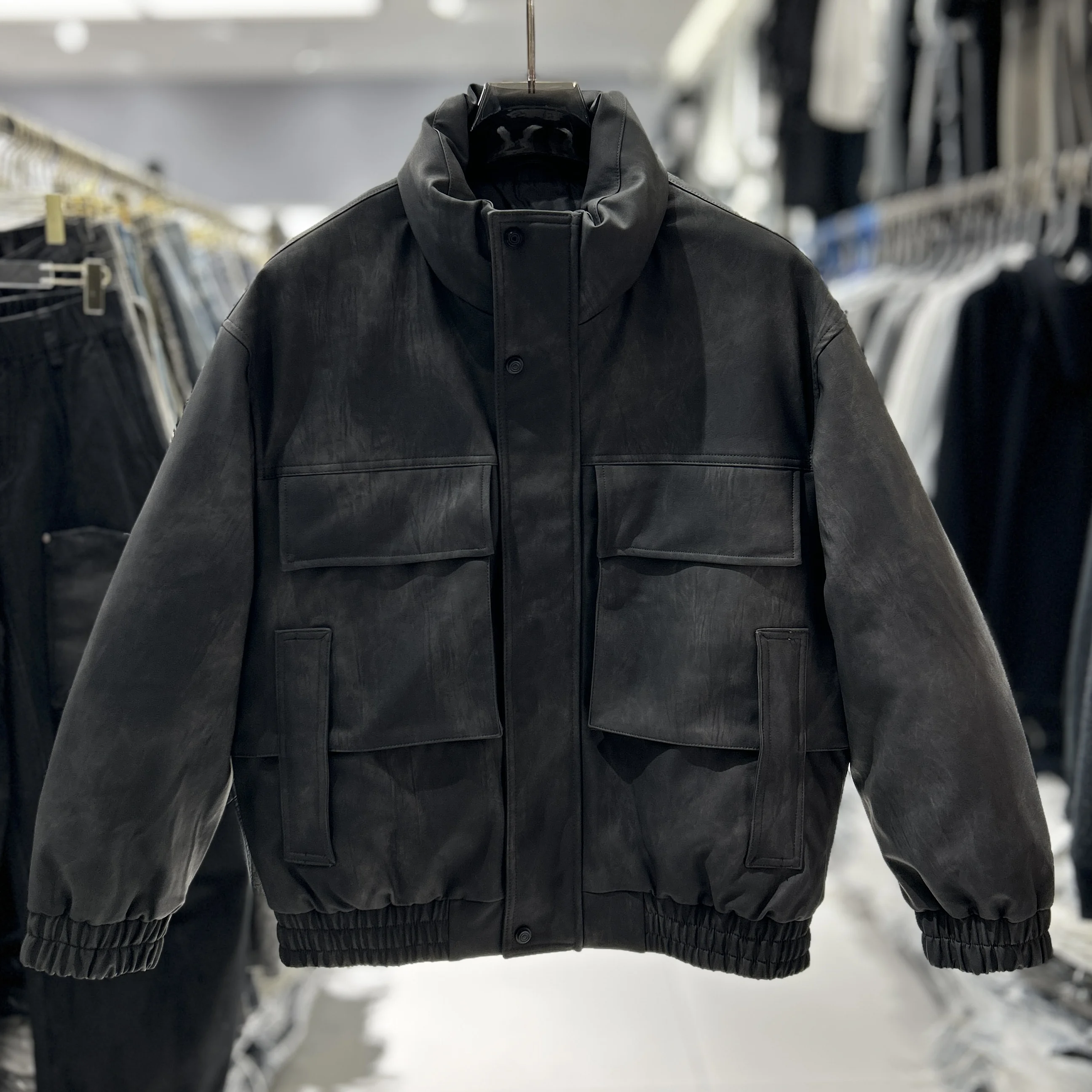 YM модное брендовое зимнее корейское пальто с хлебом, белое пуховое пуховое пальто из искусственной кожи, теплое, не требуе Wa