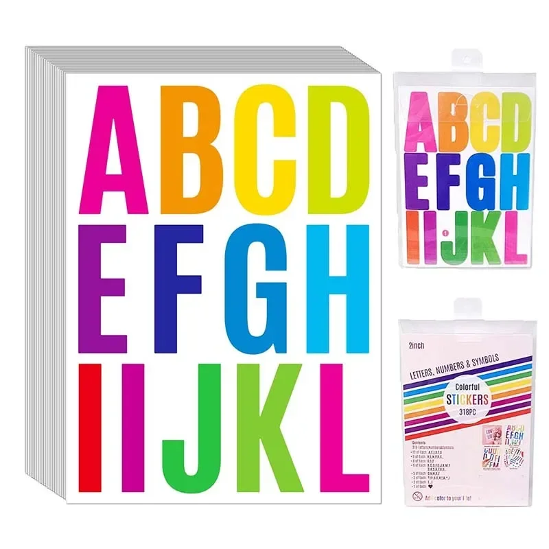 318pcs  Large Letter Stickers 2 Inch Alphabet Stickers Vinyl Self Adhesive Letter Stickers for Mailbox DIY Crafts Art Making