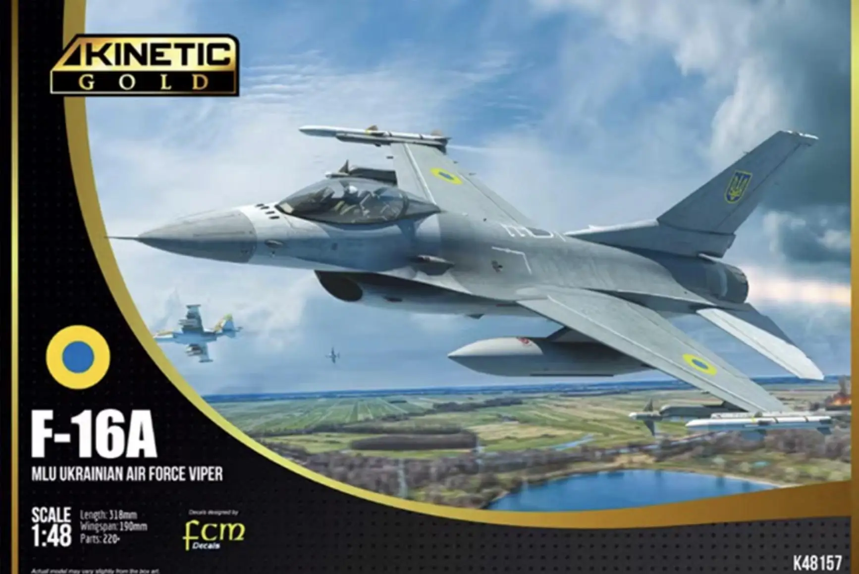 KINETIC K48157 1/48 F-16A MLU Украинские ВВС Viper с комплектом моделей PIDS