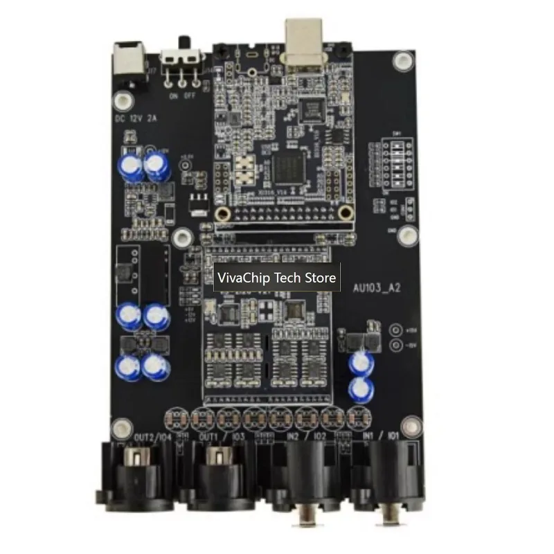 VivaChip TechUSB_BAL_22A Sound Card, Capture Card XMOS 2 Channel Recording Playback Indicator Measurement ES9018 ES9822