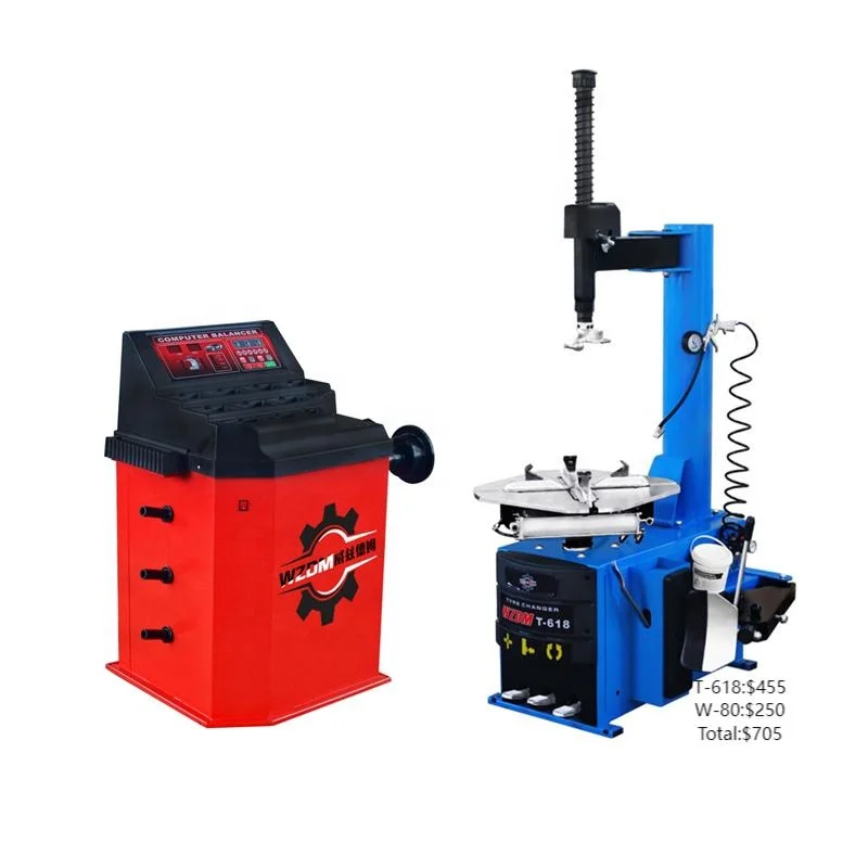 T-618 High Quality Fully Automatic Car Workshop Equipment Tire Changer and Wheel Balancing Machine Combo