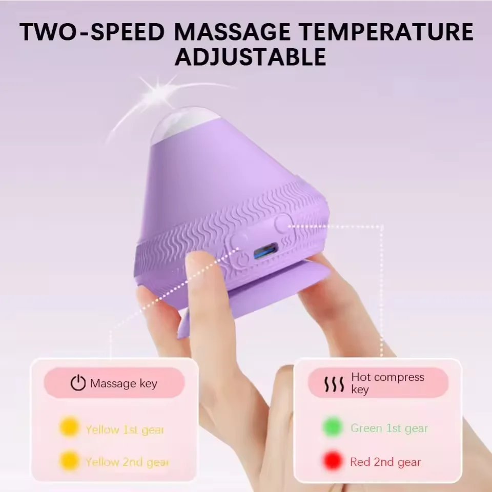 Electric Silicone Massager Ball Fitness Relax Massage 2 Gear Vibration for Pain Relief Waist Back Neck Shoulder Massage Ball