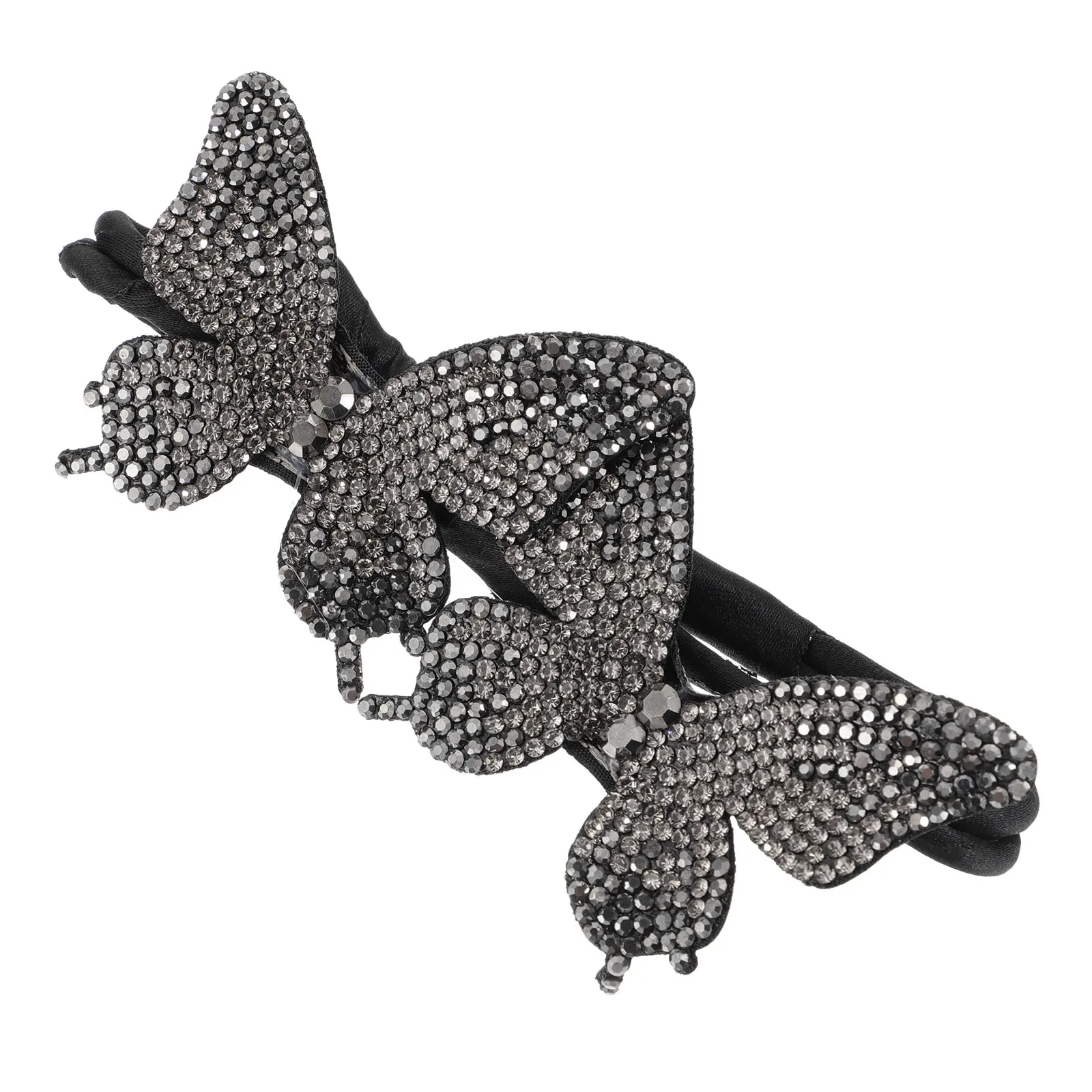 Crystal Butterflies Hair Bun Maker Stylish Lightweight Hair Donut Shaper for Women Girls Perfect for Daily Party