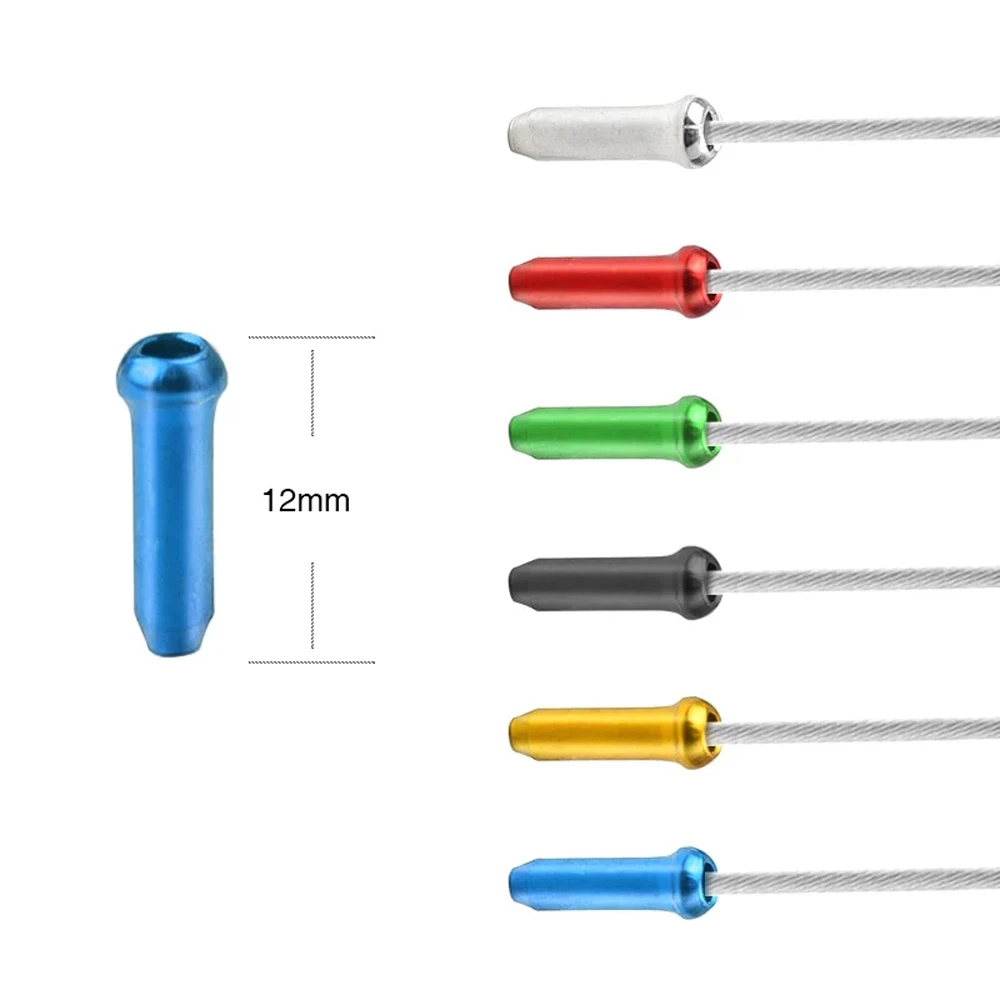 Parts Aluminium Derailleur Shift Cables Solid Color Brake Shifter Cables End Caps Bicycle line tail cap Inner Cable Tips