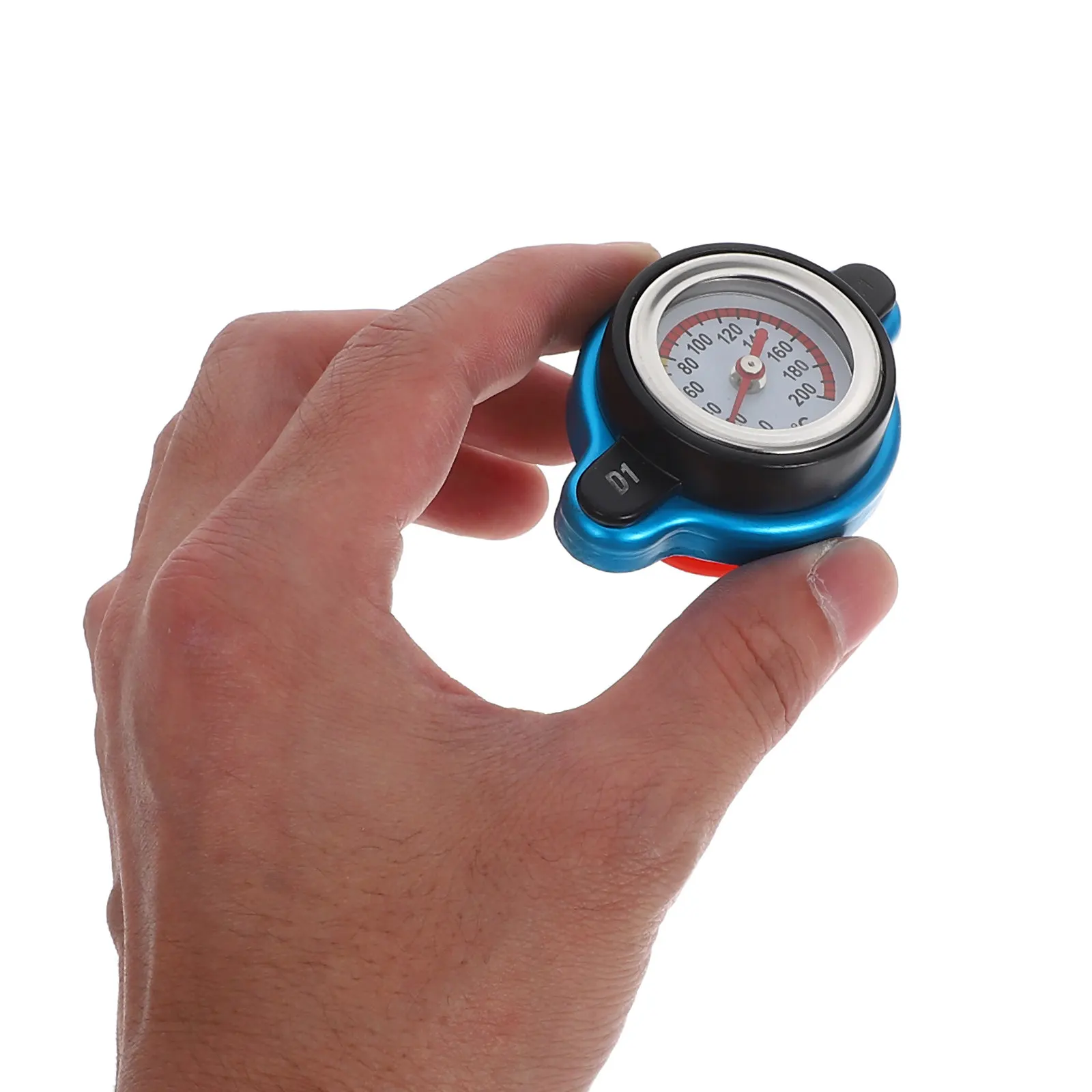Car Water Tank Thermostatic Radiator Cap with Temperature Meter 0. Strong Seal Dial Type Gauge Clear Readout Easy Pressure