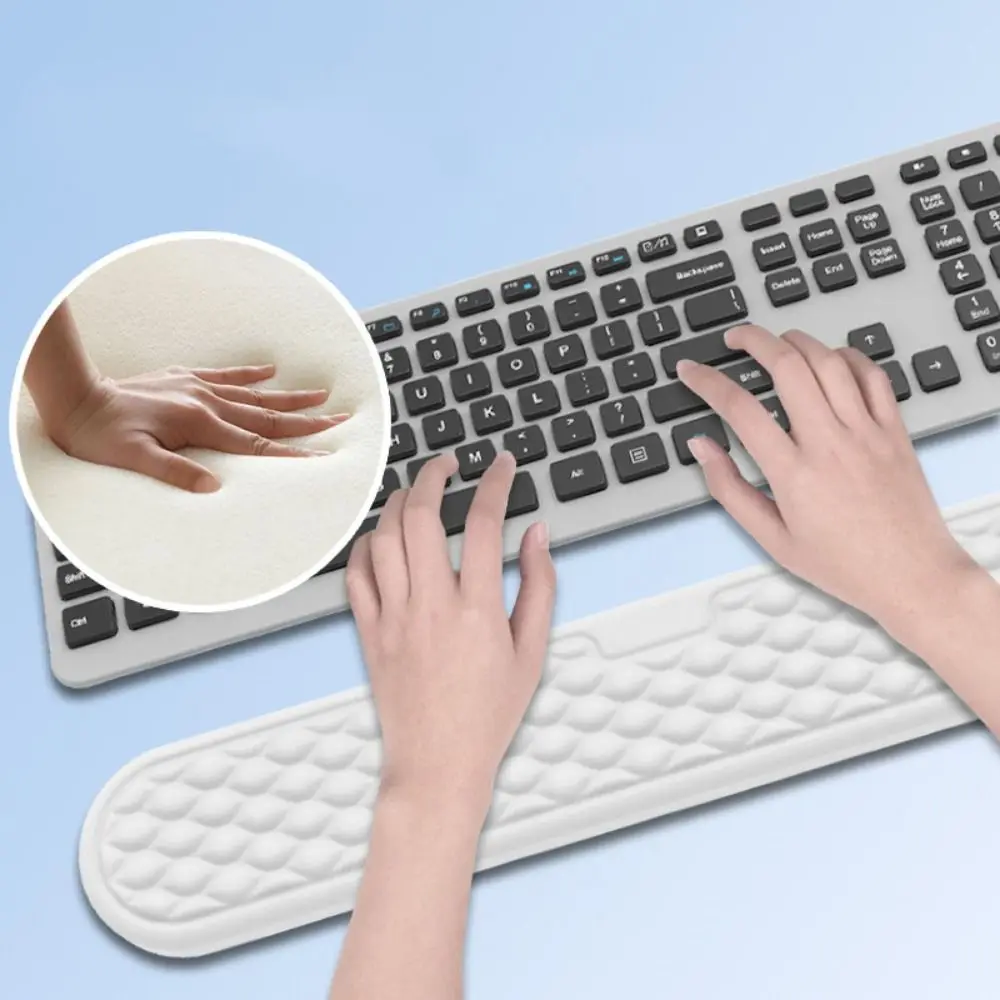 Wrist Brace Creative Keyboard Wrist Rest Pad Waterproof Comfort Hand Pillow 3D PU Leather Mouse Pad Computer Accessories