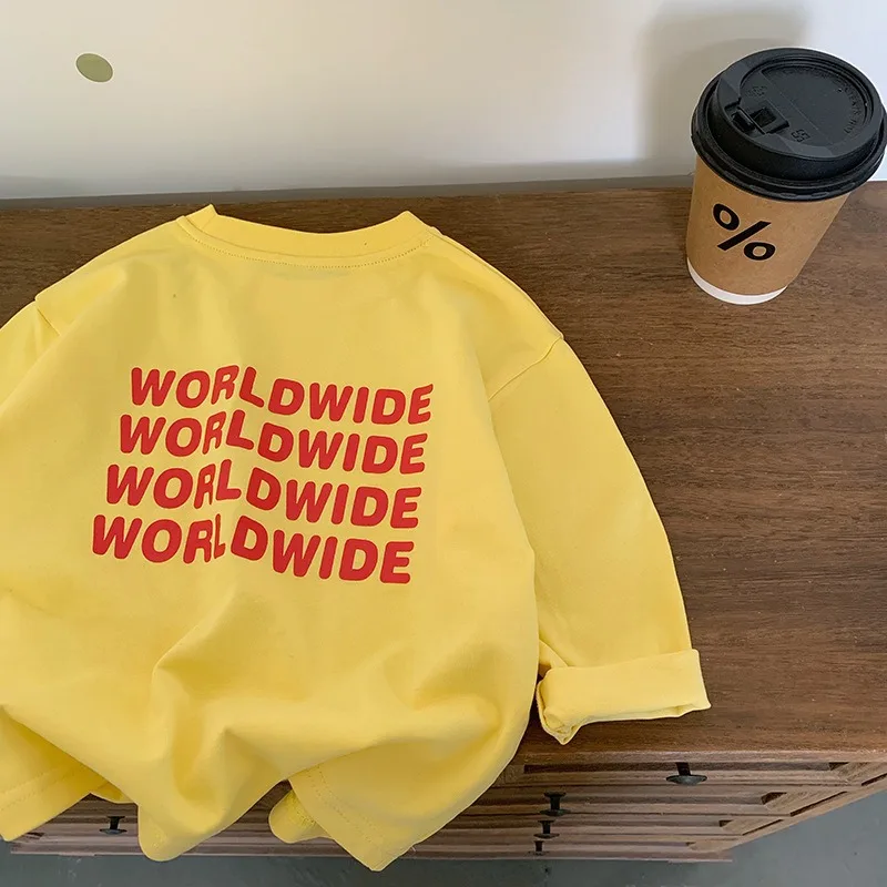 RAISE Herbst Kinder Jungen T-Shirts 2026 Buchstaben-Print Kinder Jungen Langarm Vielseitig Lässig 2-8 Jahre Baby Jungen Pullover Oberteile – Detail 18