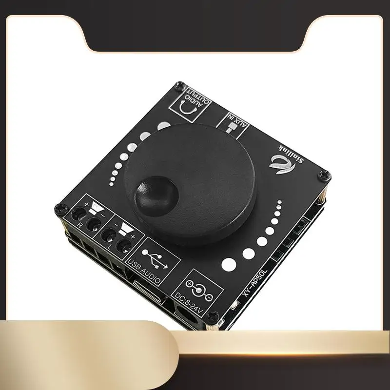 

Bluetooth 5.0 50WX2 Power Digital Amplifier Stereo Board AMP Amplificador Home Theater 12V 24V 3.5Mm AUX USB APP Control-N36R