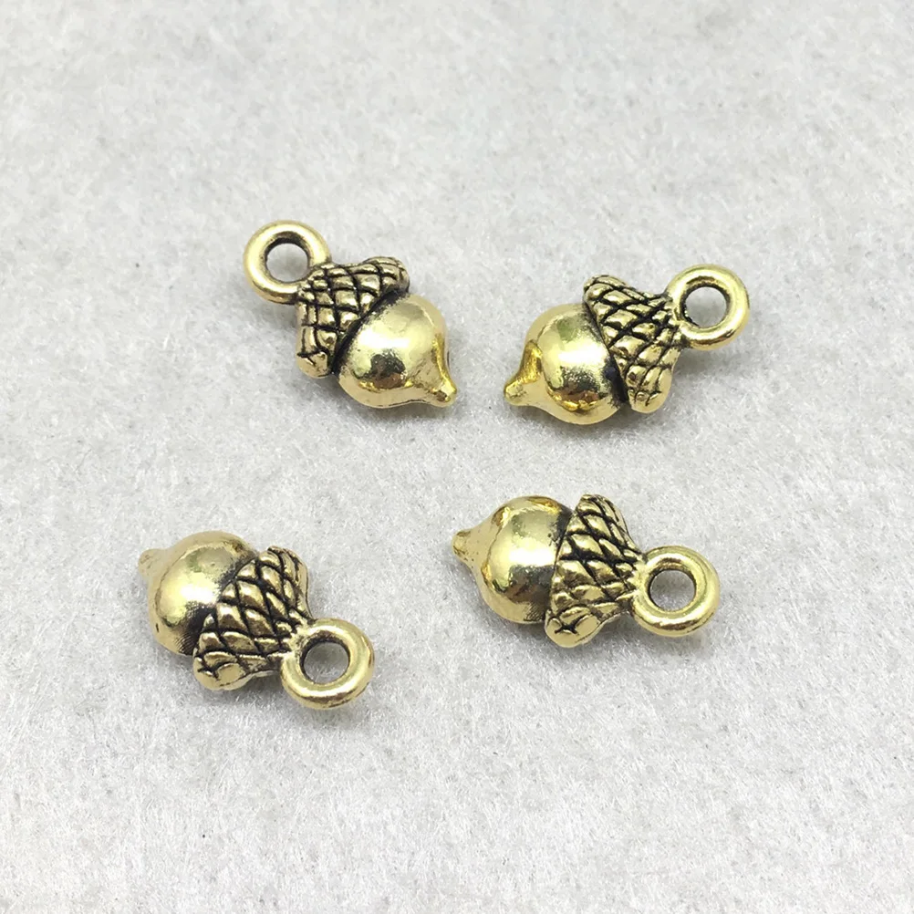 

50Pcs Acorn Pine Cone Jewelry Charms Exquisite Metal Pendants for DIY Necklace Bracelet Scrapbooking Keychain Accessories