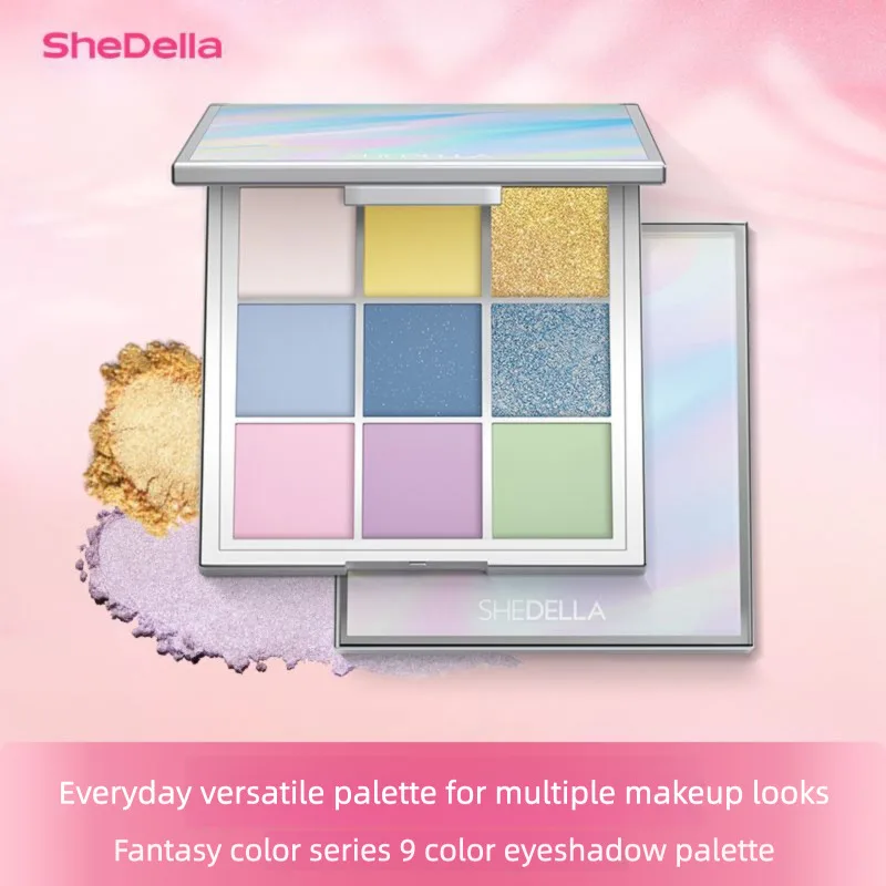 

Shitia's Dreamy Nine-color Eyeshadow Palette For Makeup, Dopamine Color Eyeshadow Palette, Matte Pearlescent Fine Shimmering