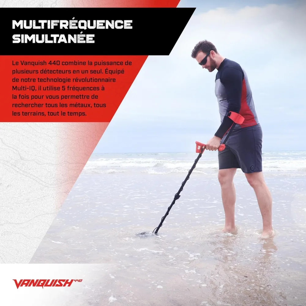 Multi-Frequency Pinpointing Metal Detector for Adults with V10 10