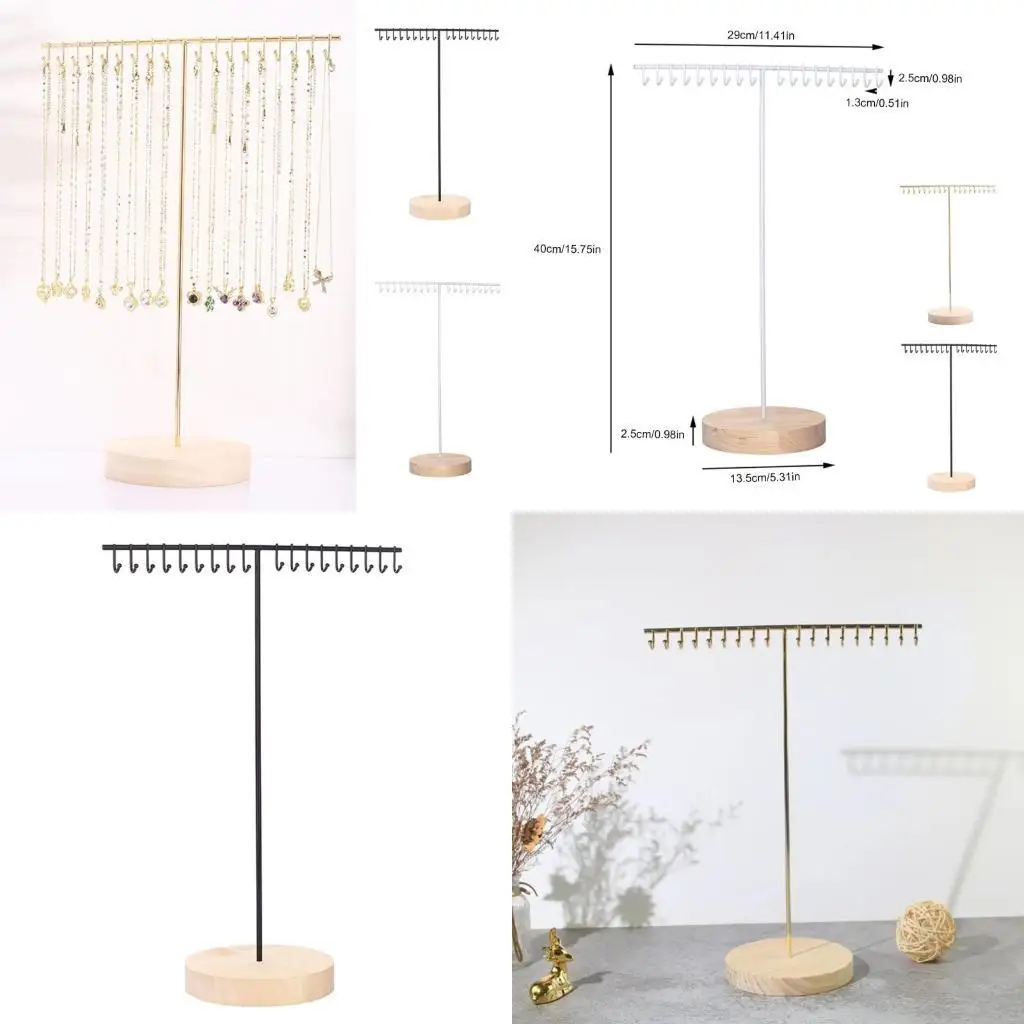

P9FE Sophisticated Iron Necklace Display Easy to Use for Various Decorating Themes