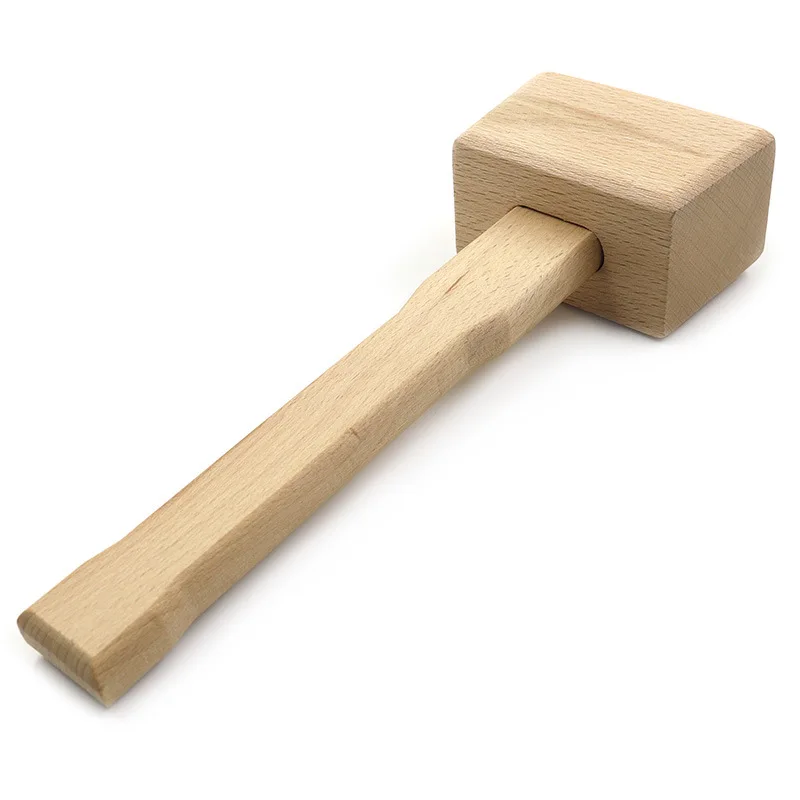 DIY leather beech solid woodworking mallet carpenter woodworking hammer wood head hammer hand operated tools