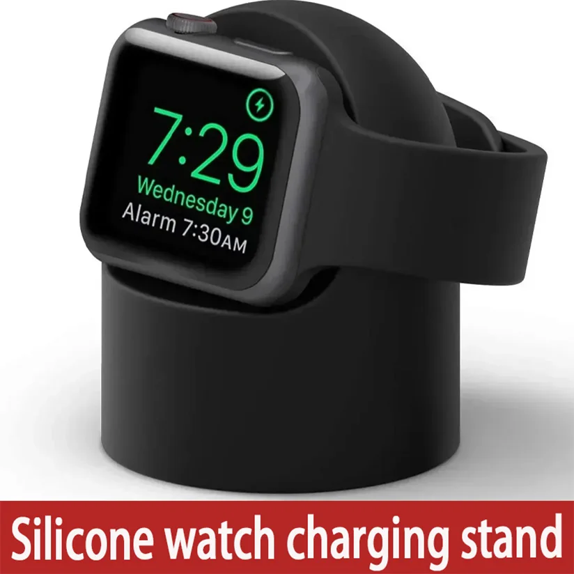 Charger Stand For Apple Watch Series 9 8 Ultra 7 6 5 SE 4 3 2 Charger Dock Station Silicone Bracket Iwatch Charging Cable Holder