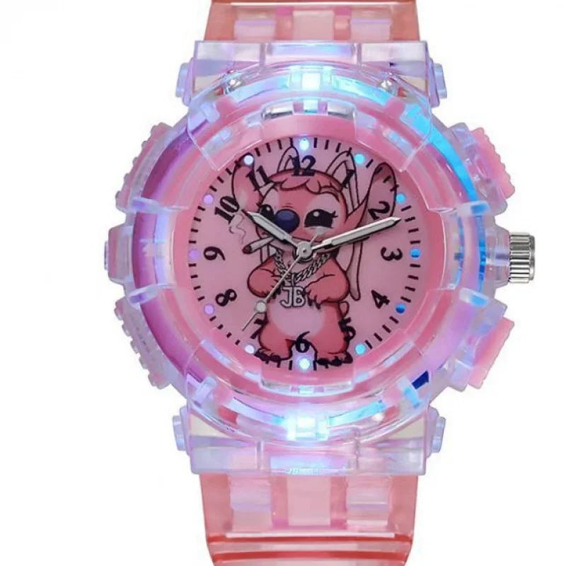 

Детские часы Disney Stitch — светящийся циферблат и мультяшные стрелки, необходимые для студентов в стиле кампуса
