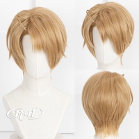 ND Alfred F. Jones Cosplay Wigs Hetalia America Anime Cos Hair Wigs for Costume Theme Comic Con Party Heat Resistant Synthetic