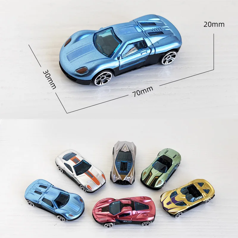 Cartoon Inertia Sliding Rail Toys 1:64 Racing Car Models Children Boys Kid Gift Model Cars Diecast Model Cars Free Shipping