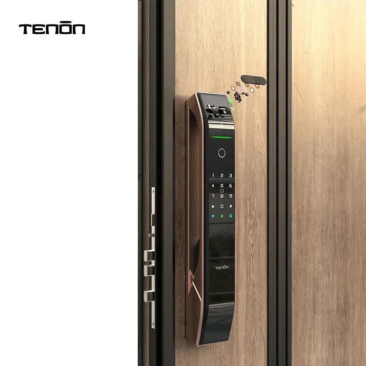 007 Tenon A7X Electronic Automatic Biometric Fingerprint Face Recognition Lock Tuya APP Wifi Card 3D Face Detection Smart Door L