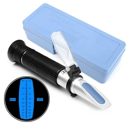 0-90% Brix Refractometer Handheld Sugar Content Fruit Juice Liquids Tester Accuracy Brix Instrument with Retail Box