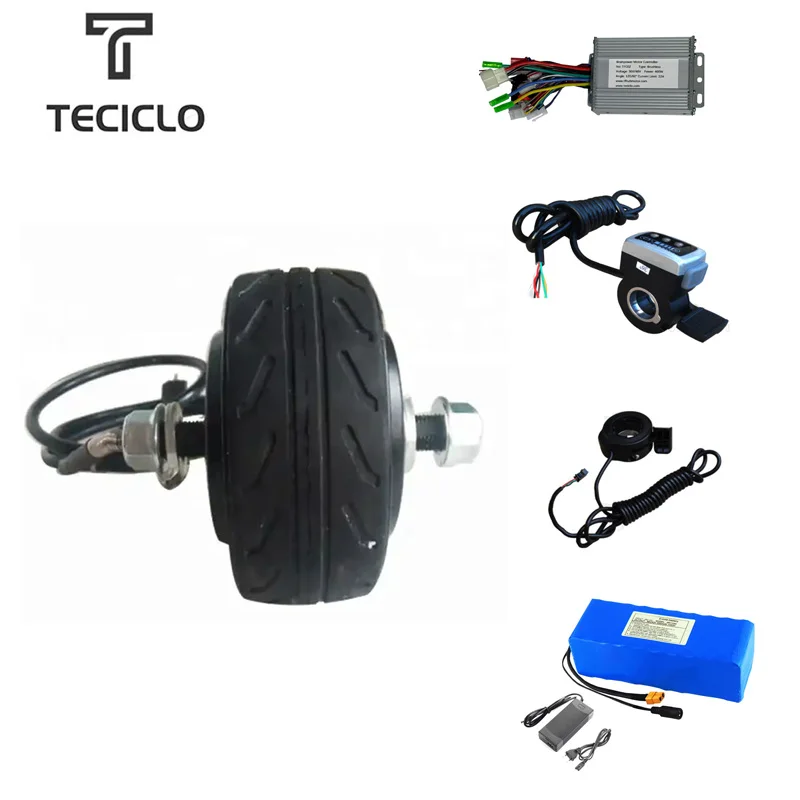 

4-дюймовый бесщеточный мотор-концентратор, колесо 24 В, 200 Вт, безредукторный электрический в колесе, контроллер двигателя, дроссельная заслонка, литиевая батарея, полный комплект