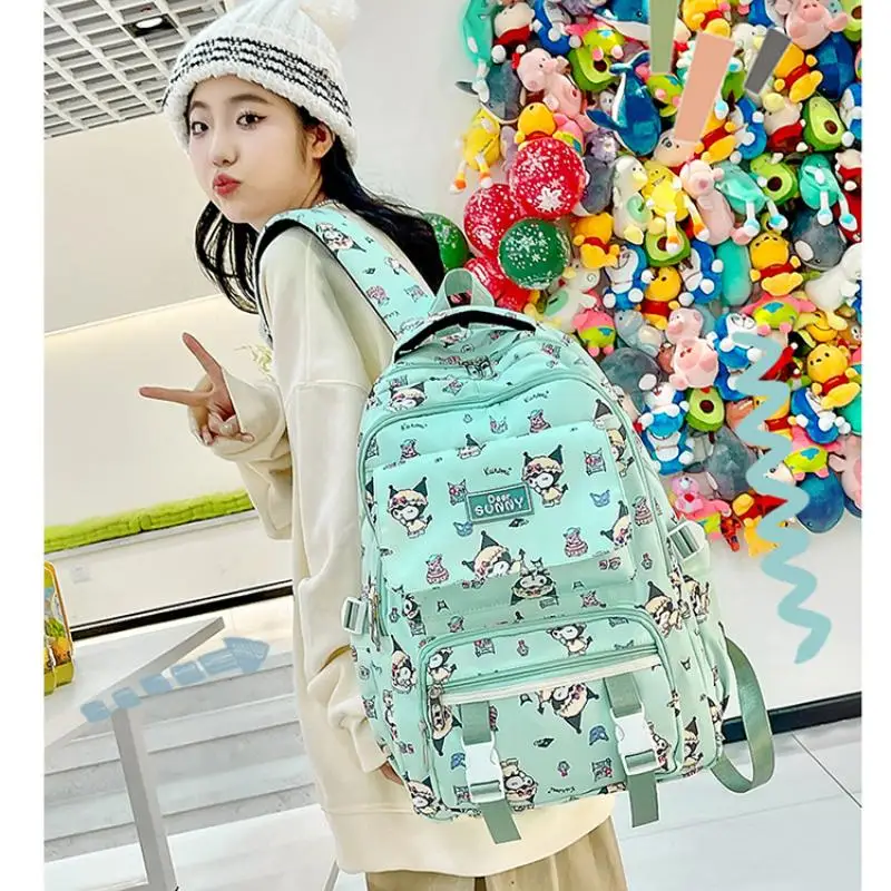 Hot Miniso Kawaii Student Backpack Hello Kitty Cartoon Cute Leisure Printing High Capacity Backpack School Starts Gift Fashion