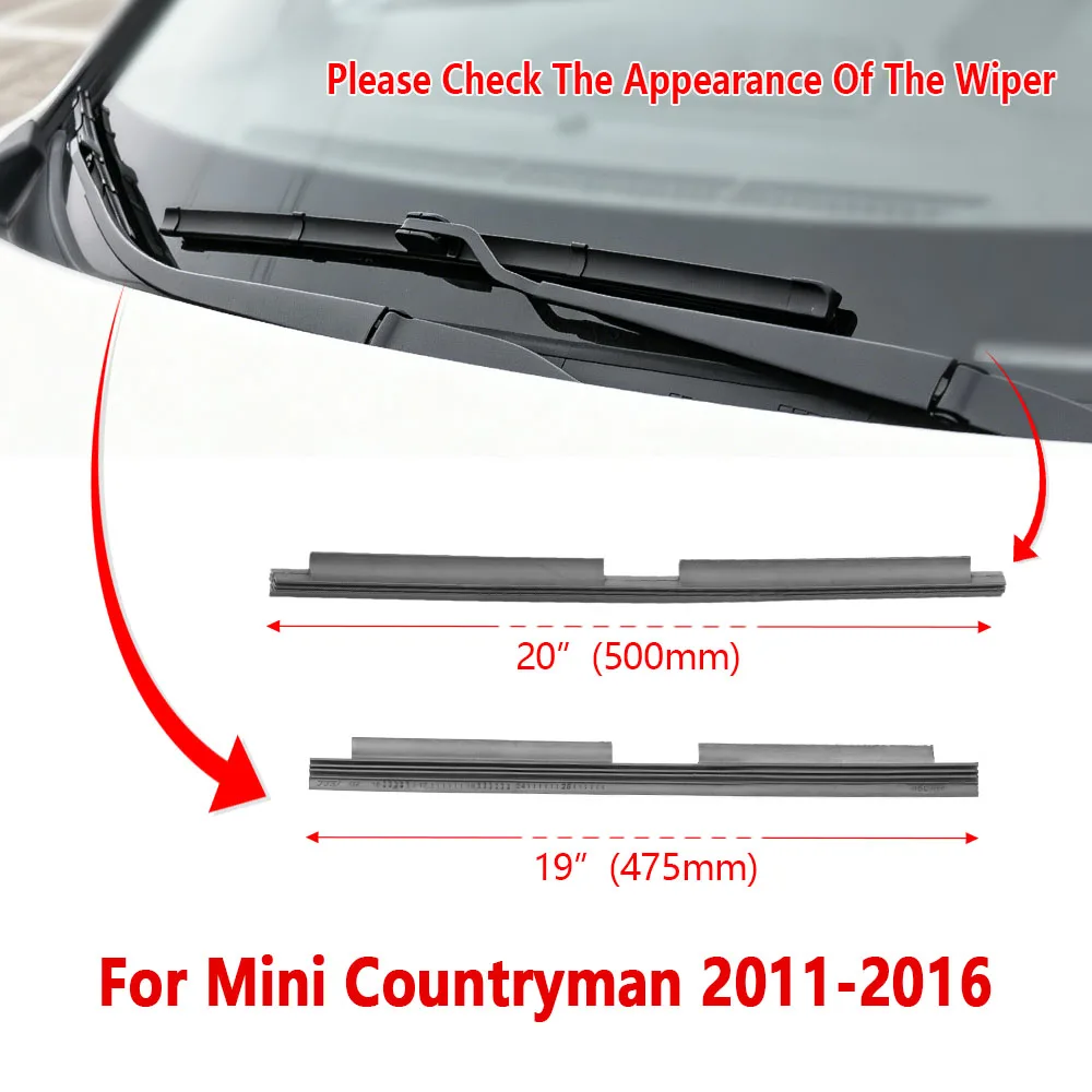 For Mini Countryman 2011 2012 2013 2014 2015 2016 Wiper Refill Rubber Strip 19