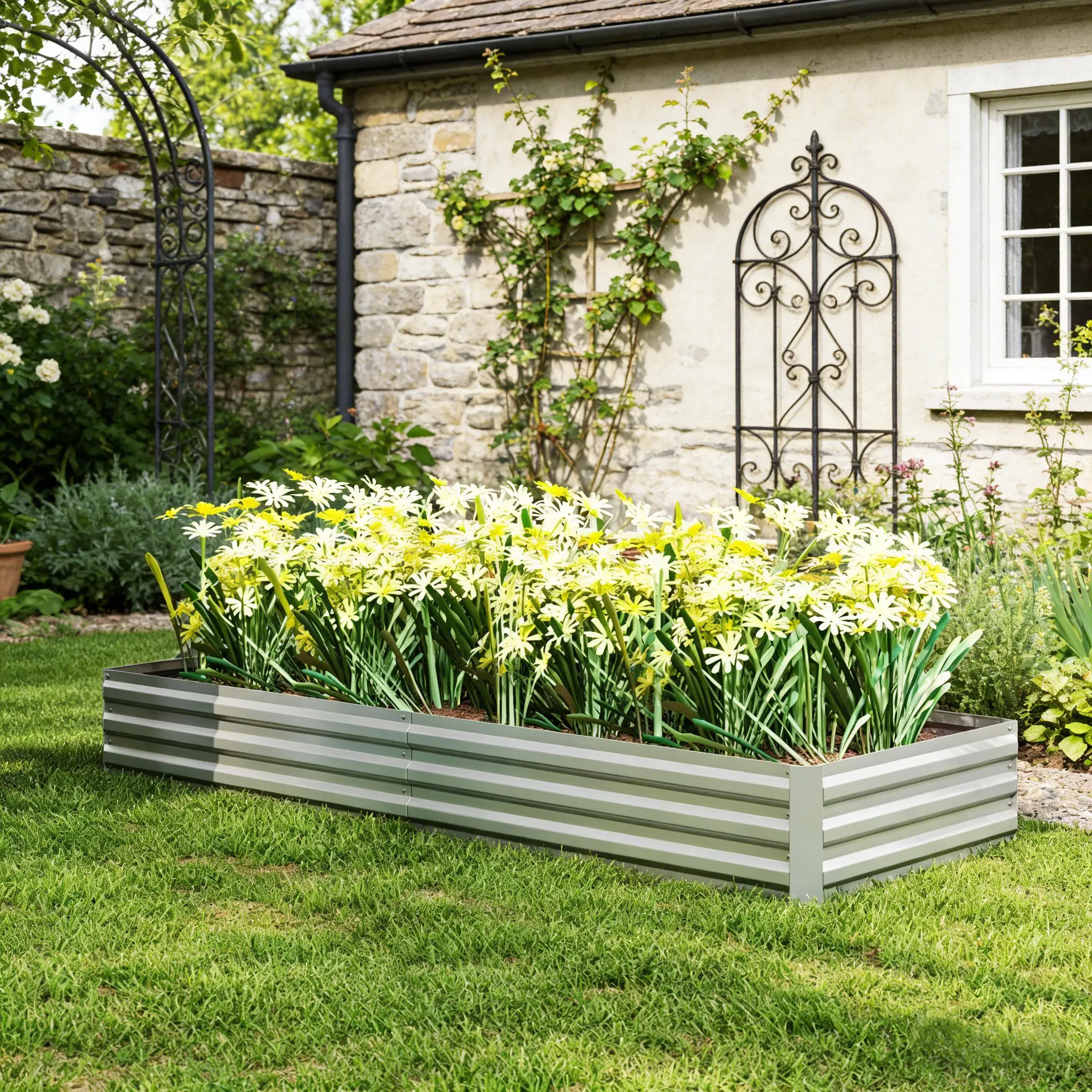 Planter Raised Metal - Kotak Bunga, Kotak Tanaman, Bedeng Kebun,