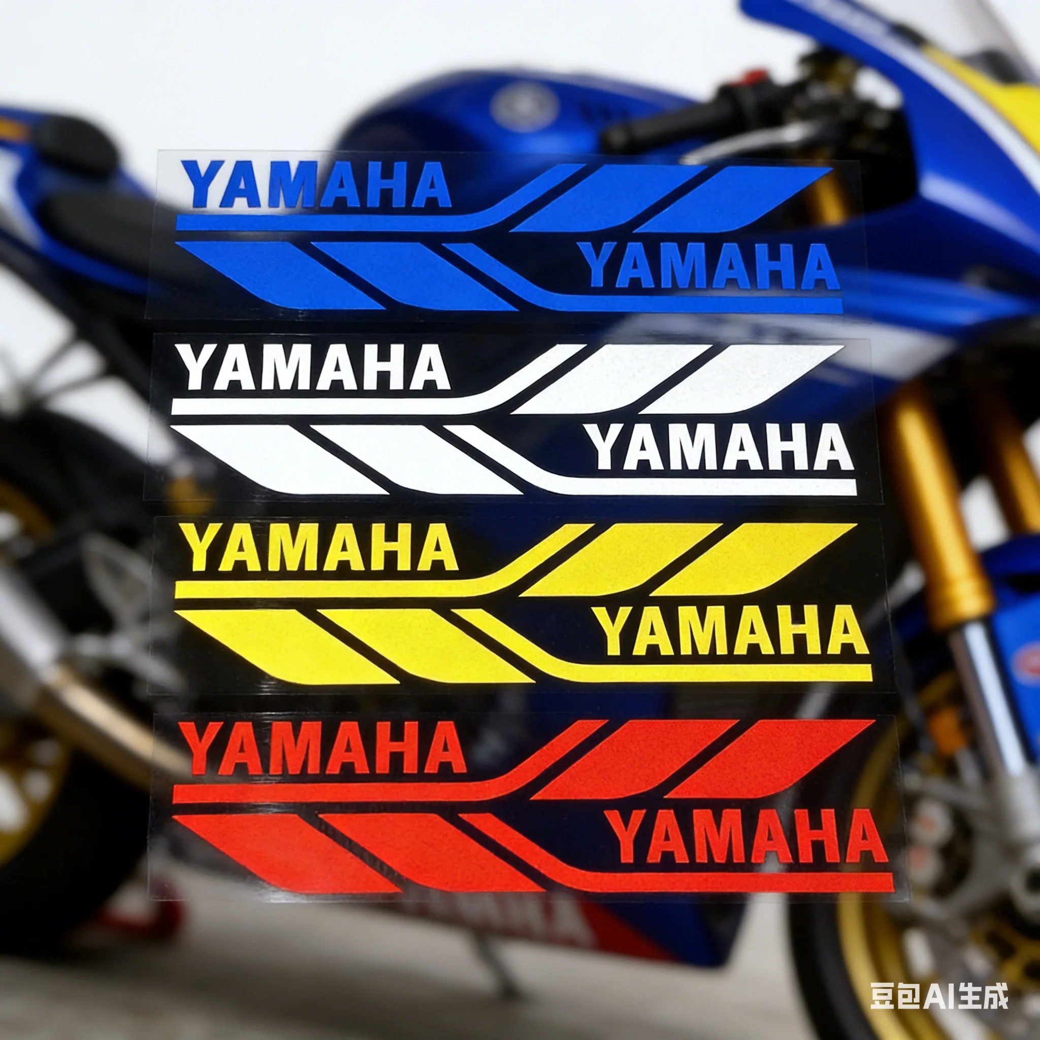 Reflective Laser Letter Motorcycle Body Decoration Decals for Yamaha Dirt Bike Scooter Helmet Stickers Modification Accessories