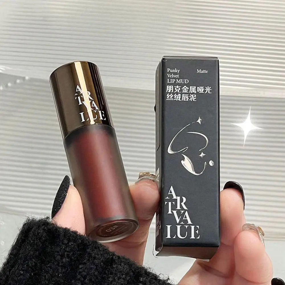 Art Value Rossetto punk (fango labbra opaco) Superficie nebulizzata Non asciugatura Abbigliamento comodo 6 colori per uso quotidiano/festa Durevole Adatto a Wome T5J1