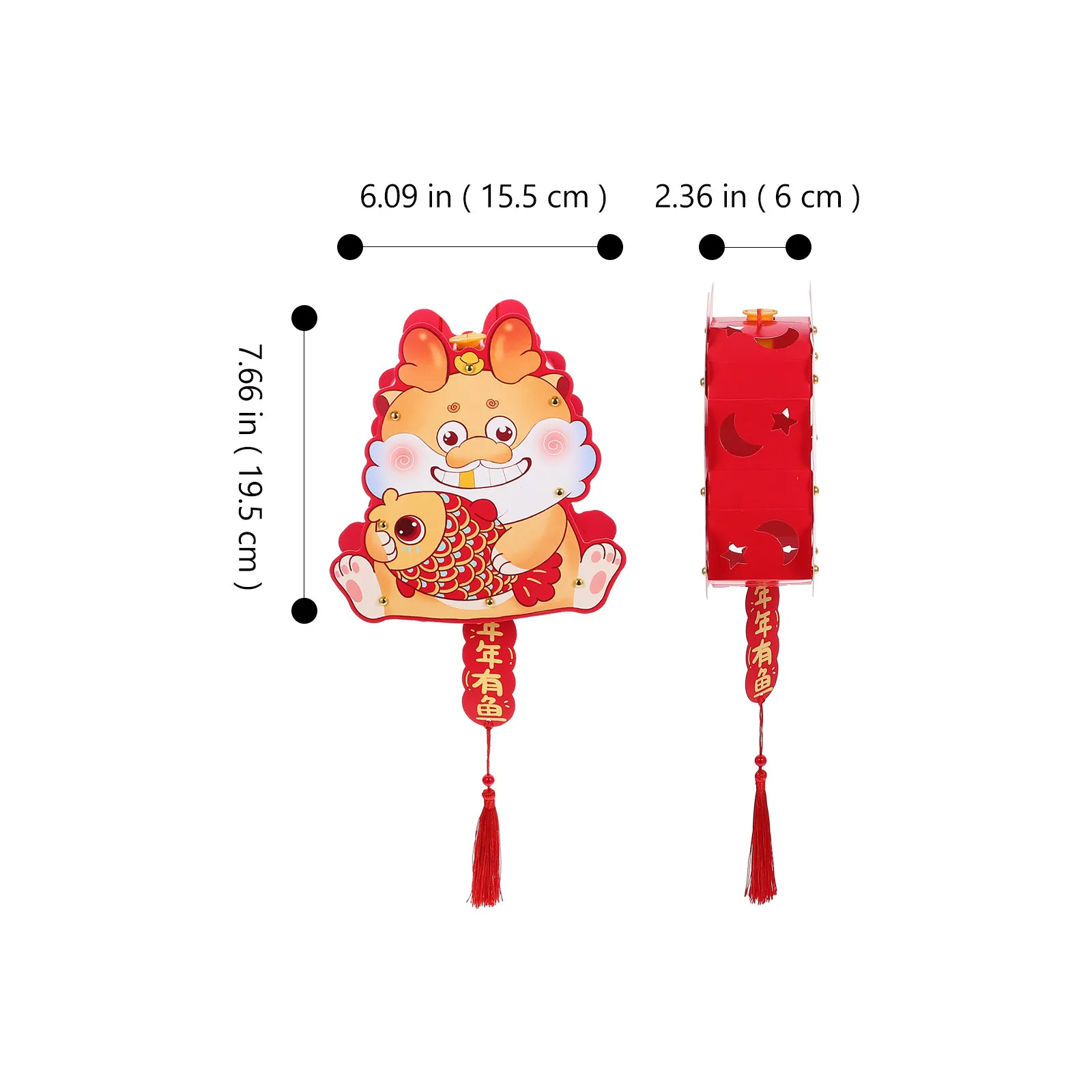 1Set DIY Dragon Lantern Making Material Kit for New Year Festival Portable Handheld Chinese Lantern Decor with Dragon Embracing view 4