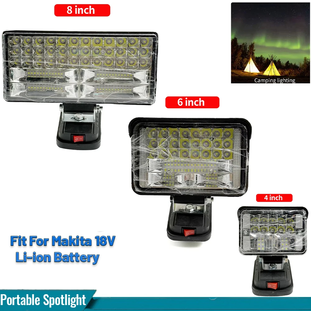 

For Makita 18V Li-ion Battery LED Work Light Portable Lantern Flashlight Emergency Lighting for Camping Tool Lamp