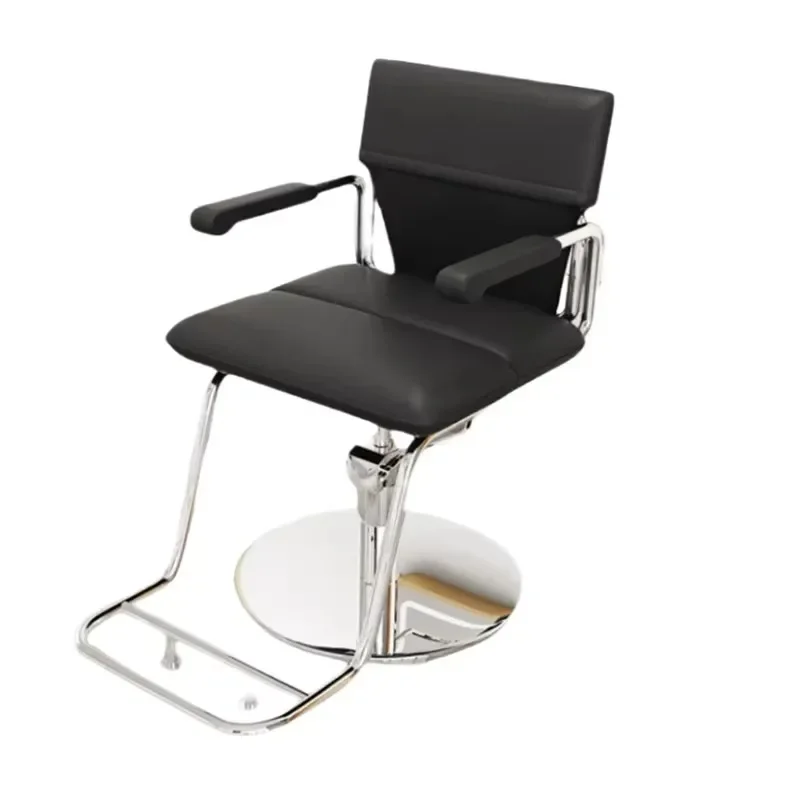 Adjustable Black Barber Chair Nordic Aesthetic Swivel Hair Salon Chair Luxury Beauty Glamour Cadeira De Cabeleireiro Furniture 6