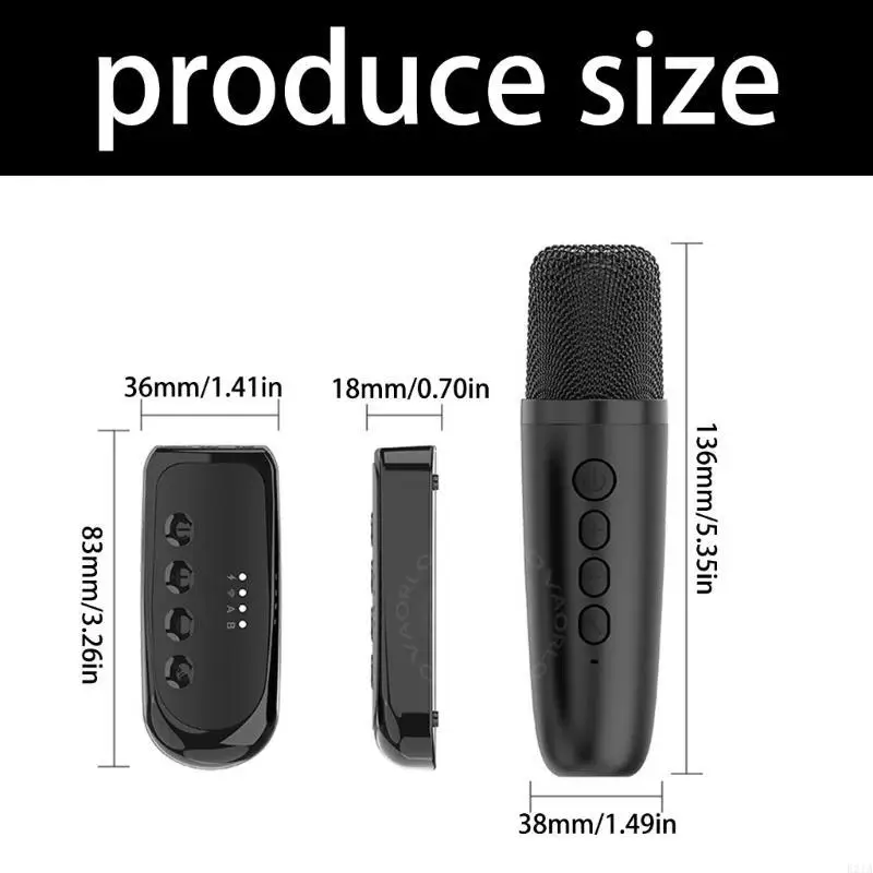 2PCS Wireless Mics Bluetooth-compatible 5.3 for Car Singing Companion