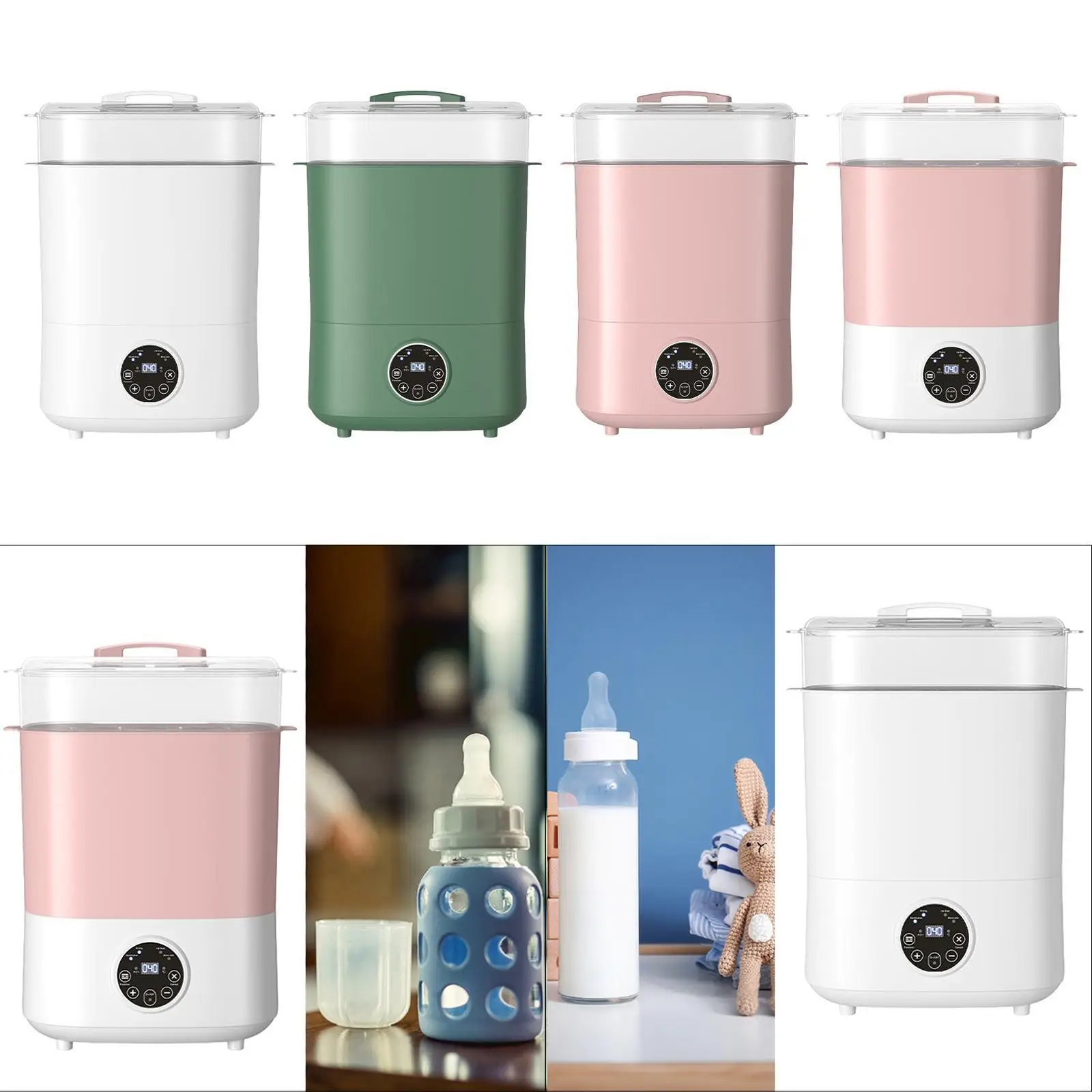 Baby Bottles Warmer Portable Electric Steam Baby Bottle Sterilizer and Dryer for Breast Pump Baby Stuffs Car Home Travel