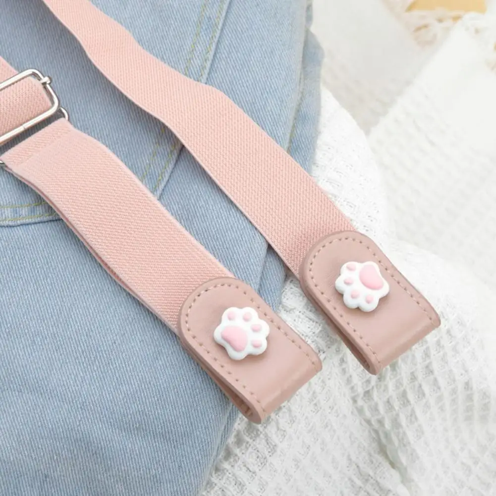 Minimalist Elastic Waistband Pu Leather Waist Belt for Women Adjustable Elastic Stretch Belt Comfortable No for Jeans for Women