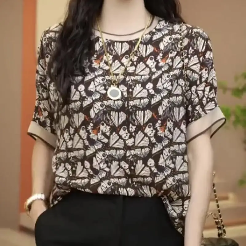 New Summer Casual T-shirt For Women Short-sleeved Fashion Shirt Versatile Top