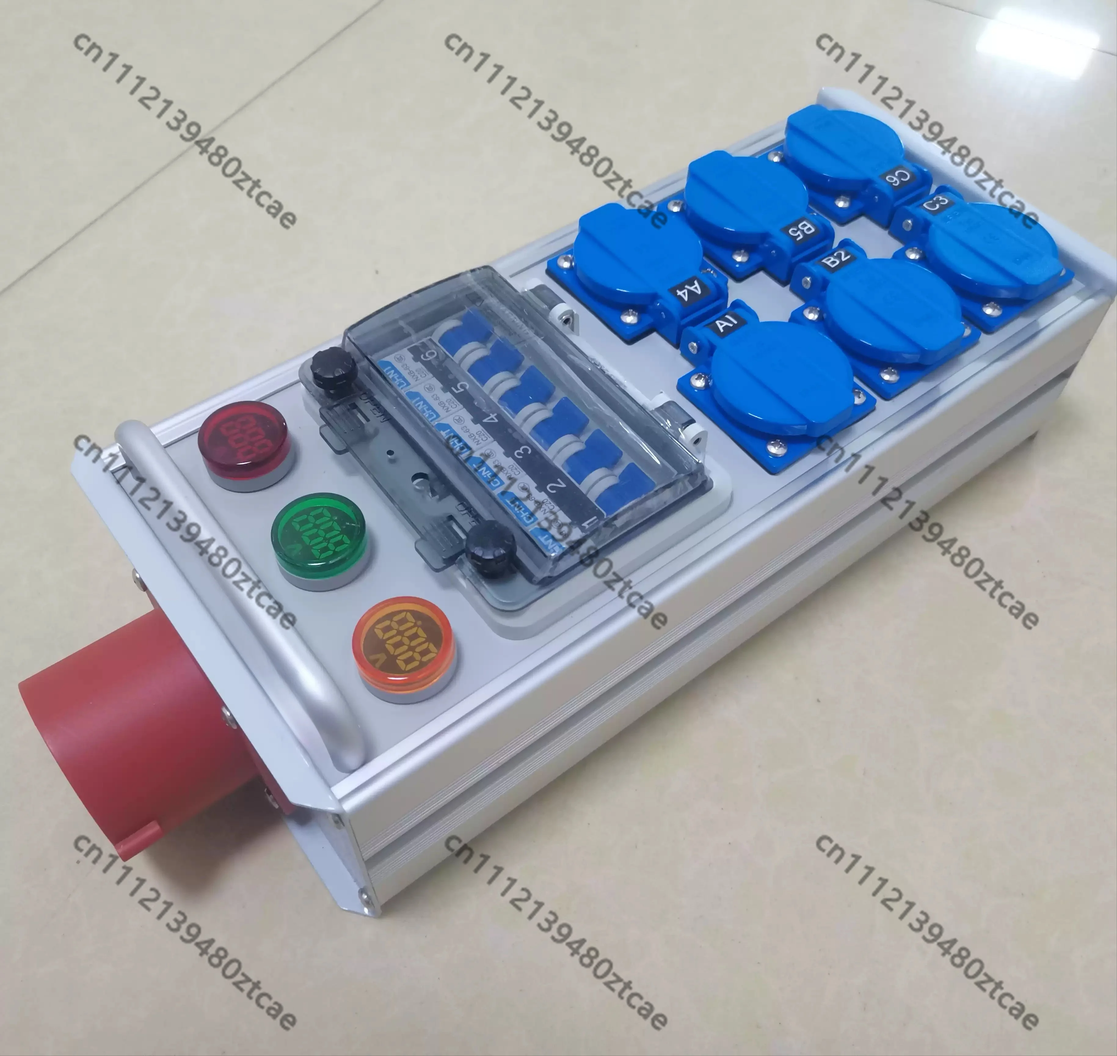 Stage Lighting Audio Construction Site Power Box Portable Mobile 6 Ways 220V Socket Customized Temporary Distribution Cabinet