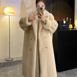 Women's Winter Fur Fur One Piece Coat 2024 New Long Thickened Fur Coat Female Imitation Mink Hair Loose Warm Cardigan Suit Coat