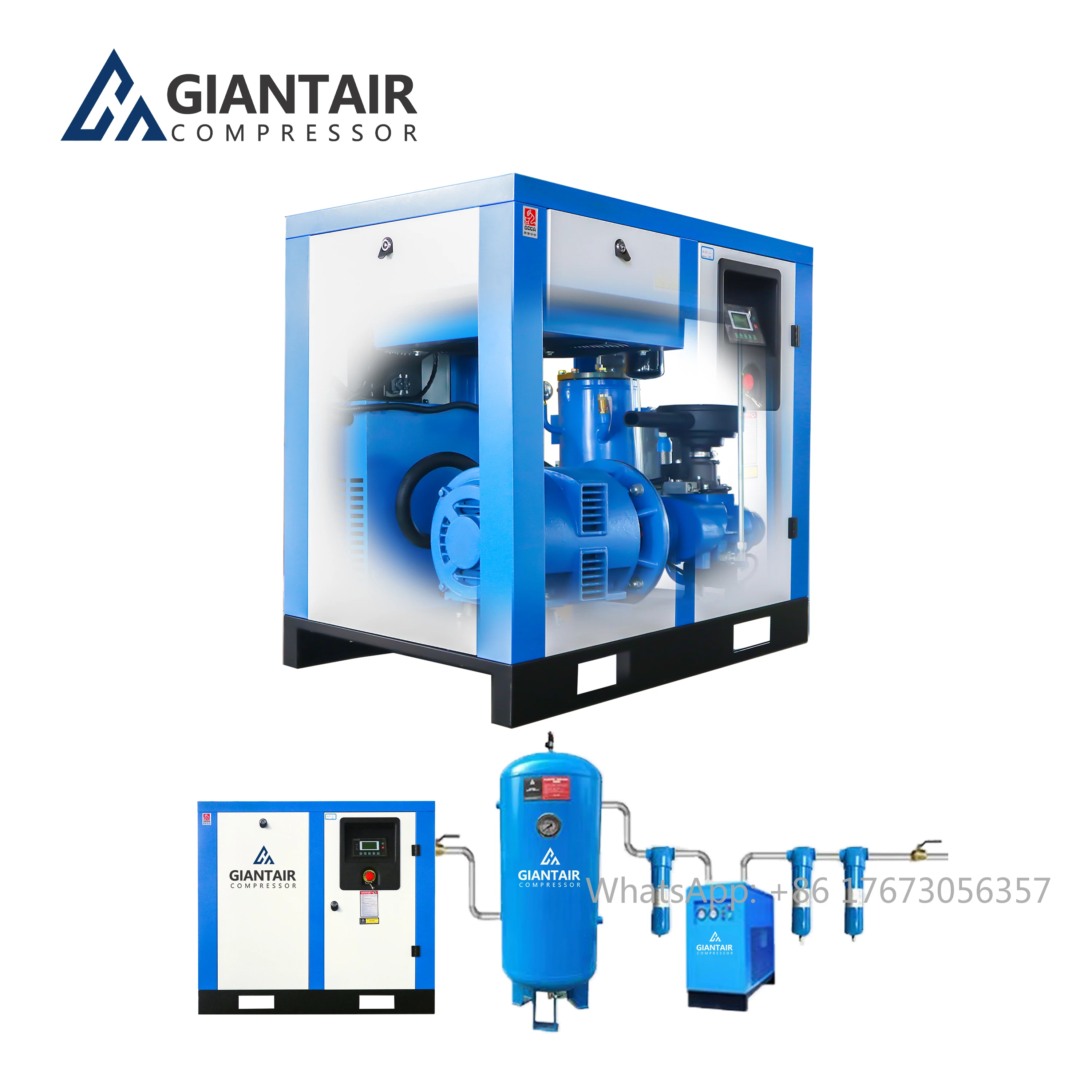 Giantair Variable Speed Drive Screw With CE And ISO High Quality Voltage Pcp Air Compressor 4500 300 Psi Air Pump