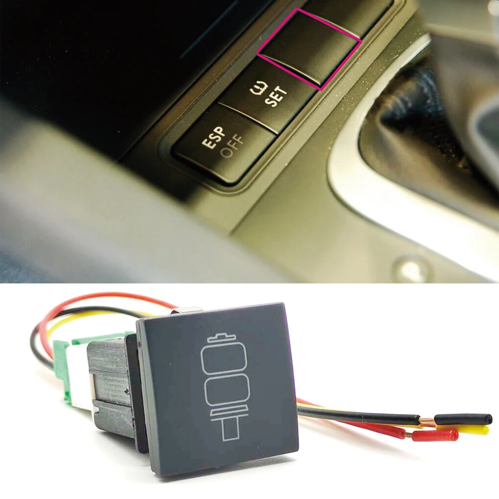 12V Auto Rote LED Licht Luftfederung Tasche Schalter Taste Auto Zubehör für VW Golf 6 MK6 Scirocco 2006 - 2012 – Detail 1