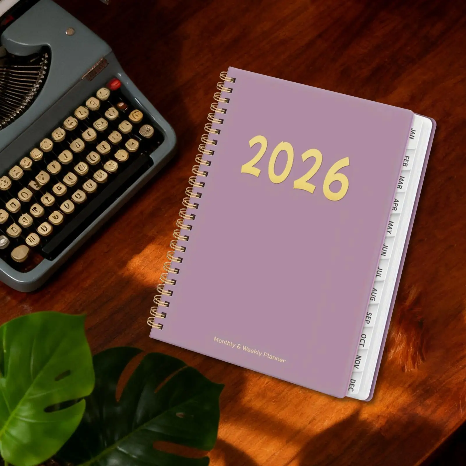 Kalendarz na rok 2026, planer na 12 miesięcy, notatnik spiralny, tygodniowy i miesięczny planer na rok 2026 dla uczniów, studentów, kobiet i nauczycieli.