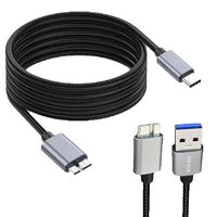 3M 1.8M USB C To Micro B Cord Hard Drive Cables Braided USB 3.0 Type C Male To Micro B Male Cable For MacBook Toshiba Canvio