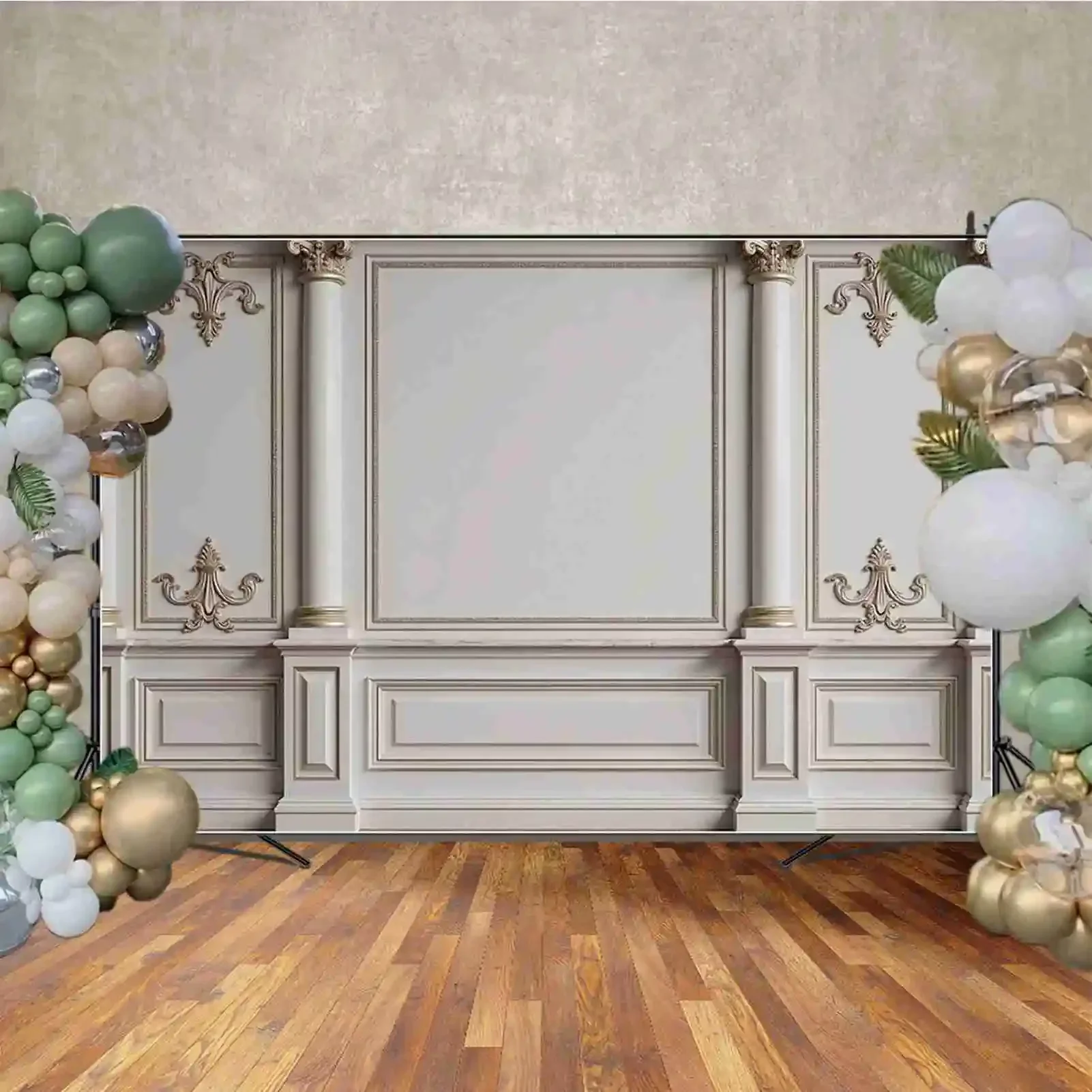 MOON.QG خمر Wainscoting الأبيض جدار خلفية الغربية الفاخرة 3D زهرة خلفية خلفية المنتج فوتوزون ديكور المنزل