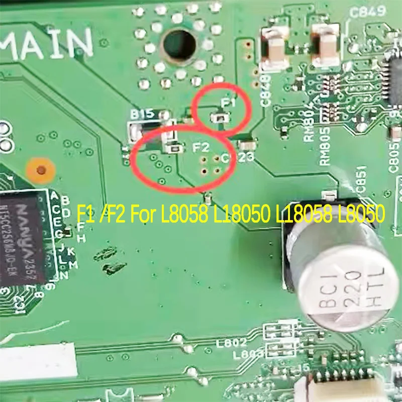 4PCS Original F1 F2 Fuse for EPSON L8058 L18050 L18058 L8050 Printer, Printer Main Board Fuse