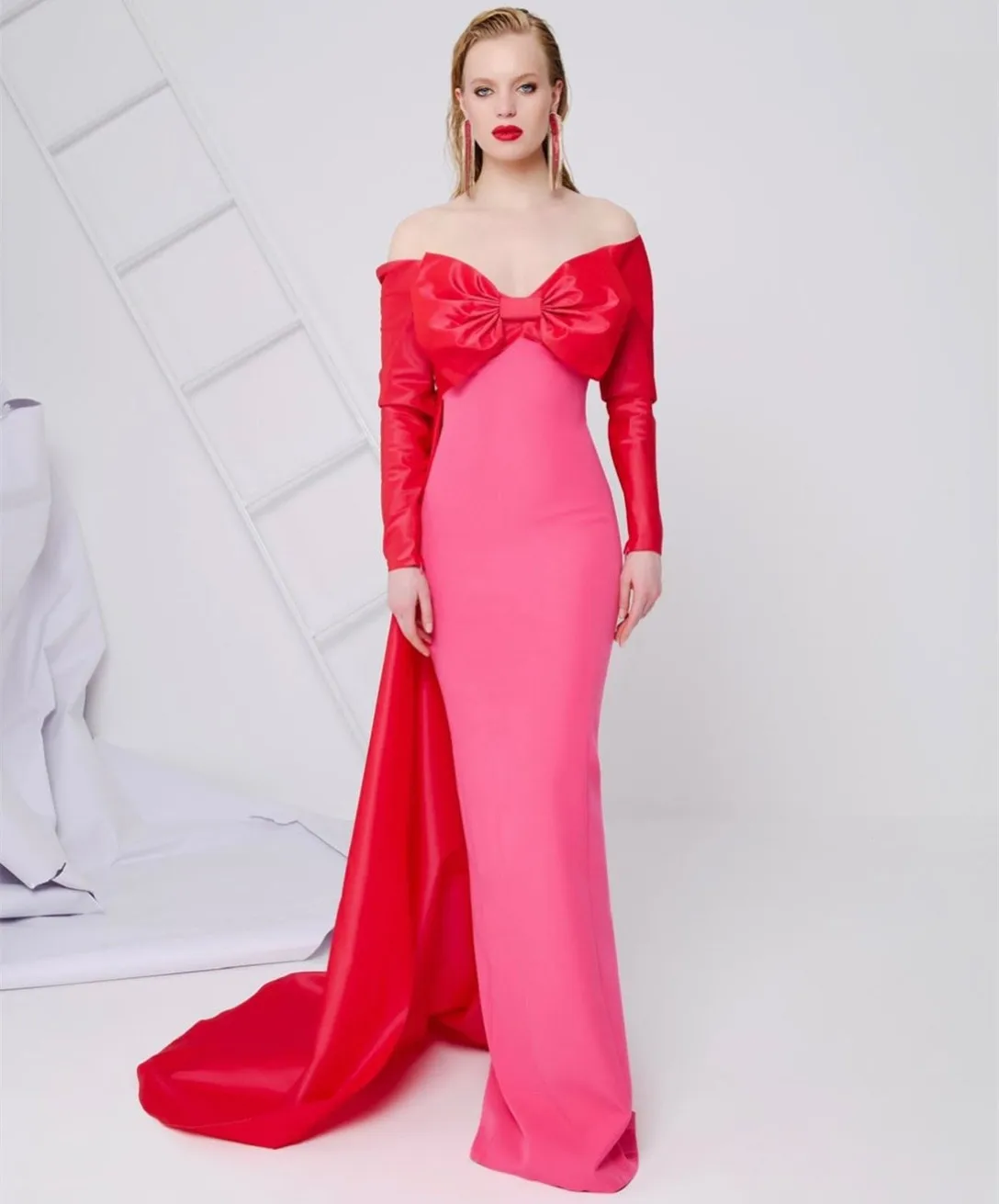 

Длинные вечерние платья из тафты по индивидуальному заказу с разрезом, креповое плиссированное платье русалки со шлейфом, свадебное платье для гостей для женщин